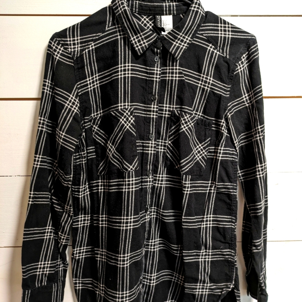 H&M plaid button down